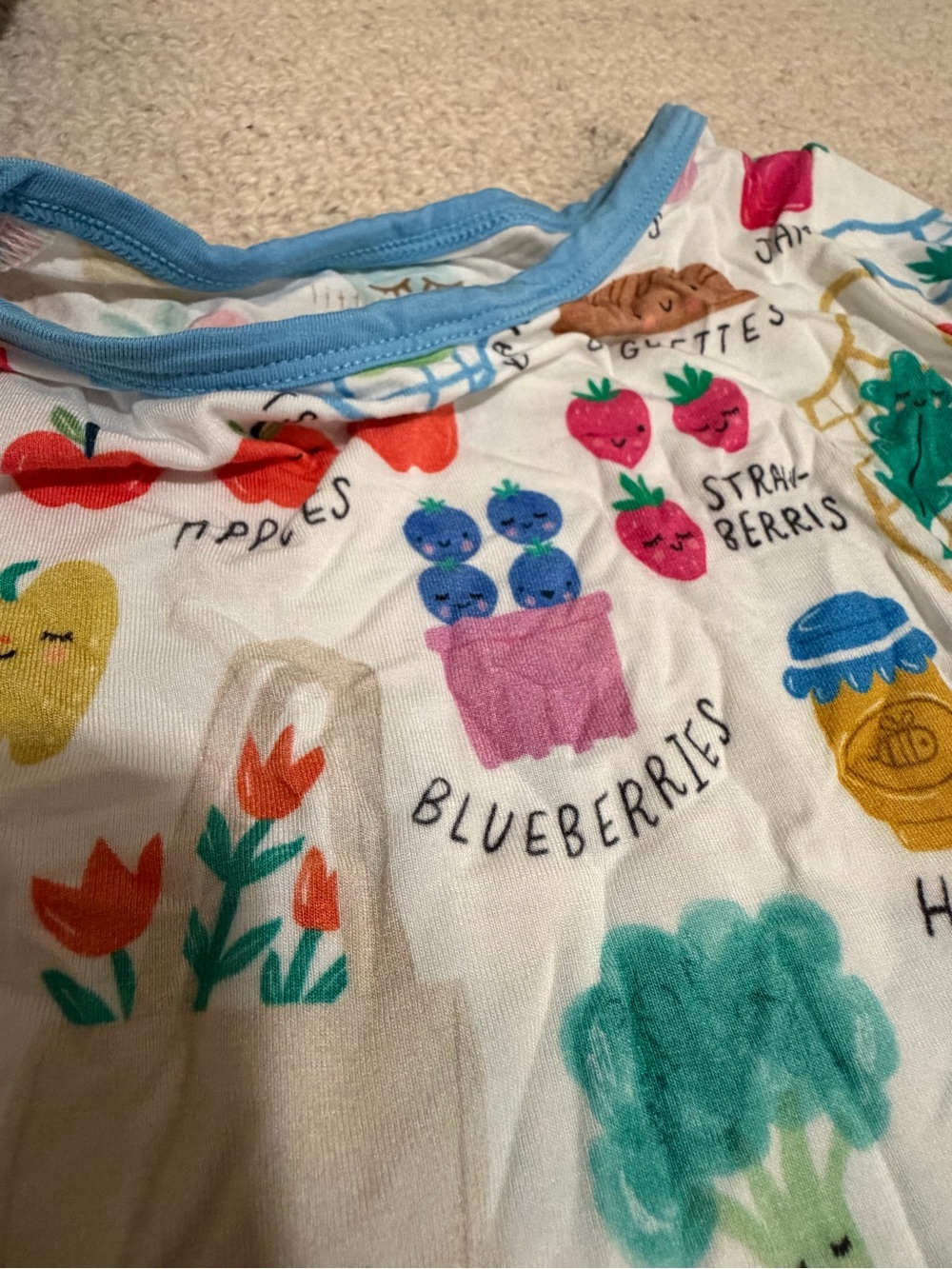 Little Sleepies Farmer’s Market Pajama Set NEW without Tags - Picture 3 of 4